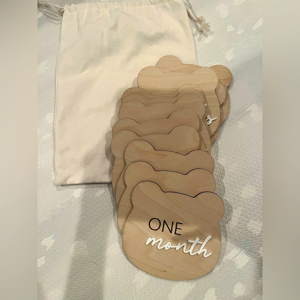 Wooden Baby Milestone Discs
